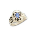 Ultima Series Ladies Fashion Ring (Blue Oval Stone)